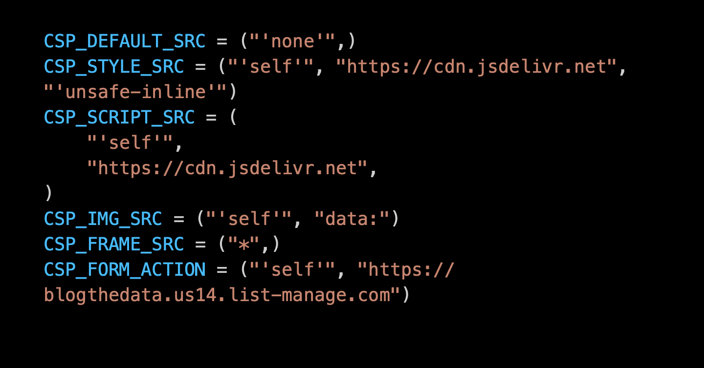 Implement Content Security Policy for website security and user protection, using features like nonces, hashes, and source lists.